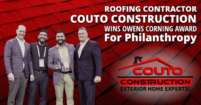 Roofing Contractor Couto Construction Wins Owens Corning Award for Philanthropy
