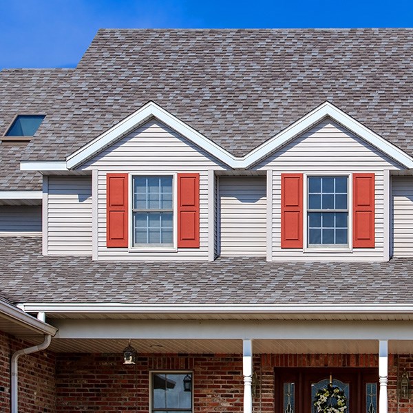 Asphalt roofing on residential home in RI