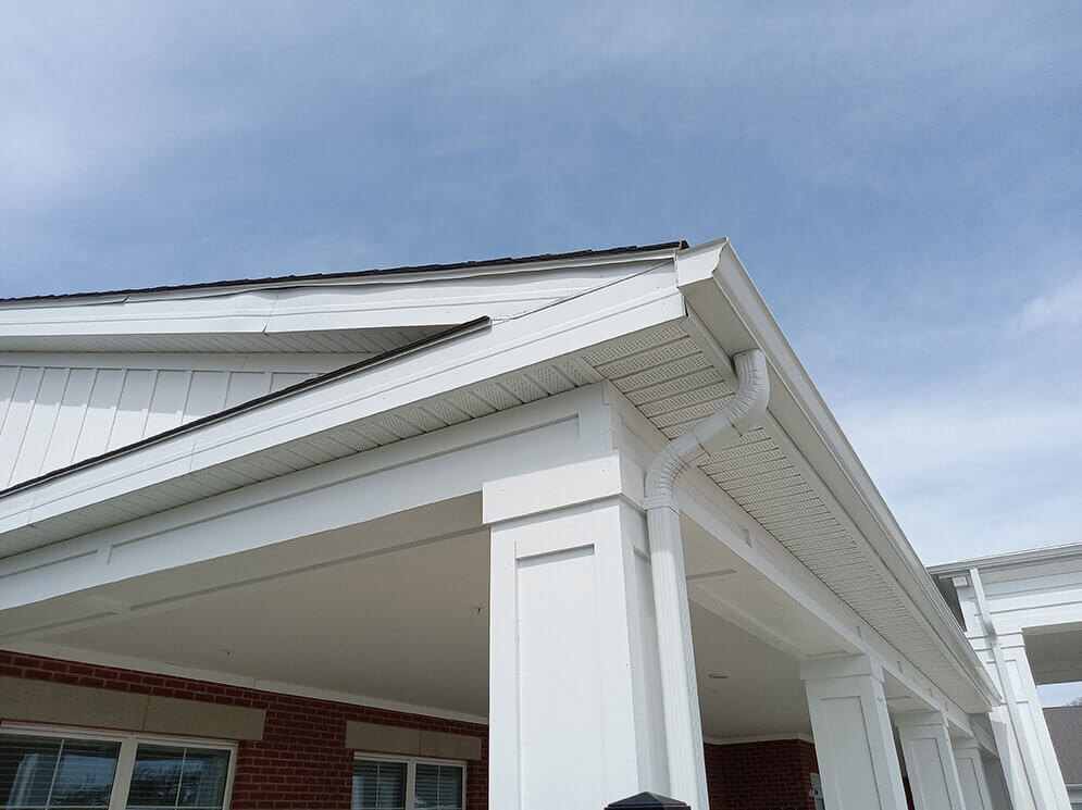 home benefiting from new gutters in natick