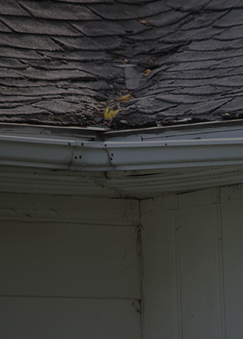Broken and missing roofing shingles