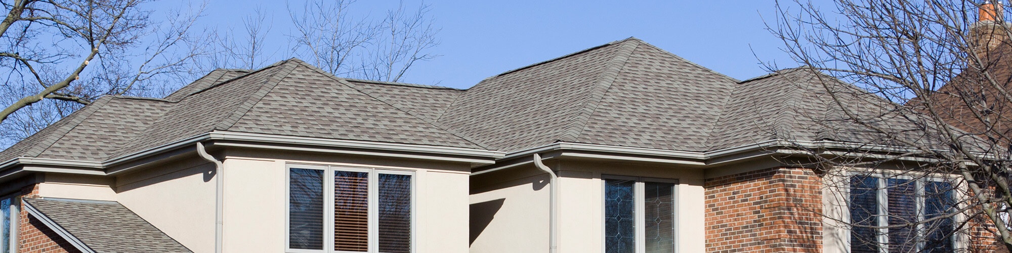 home benefiting from new gutters in weston