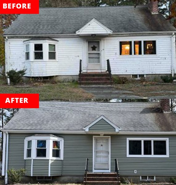 siding replacement project completed by our siding installers in massachusetts & rhode island