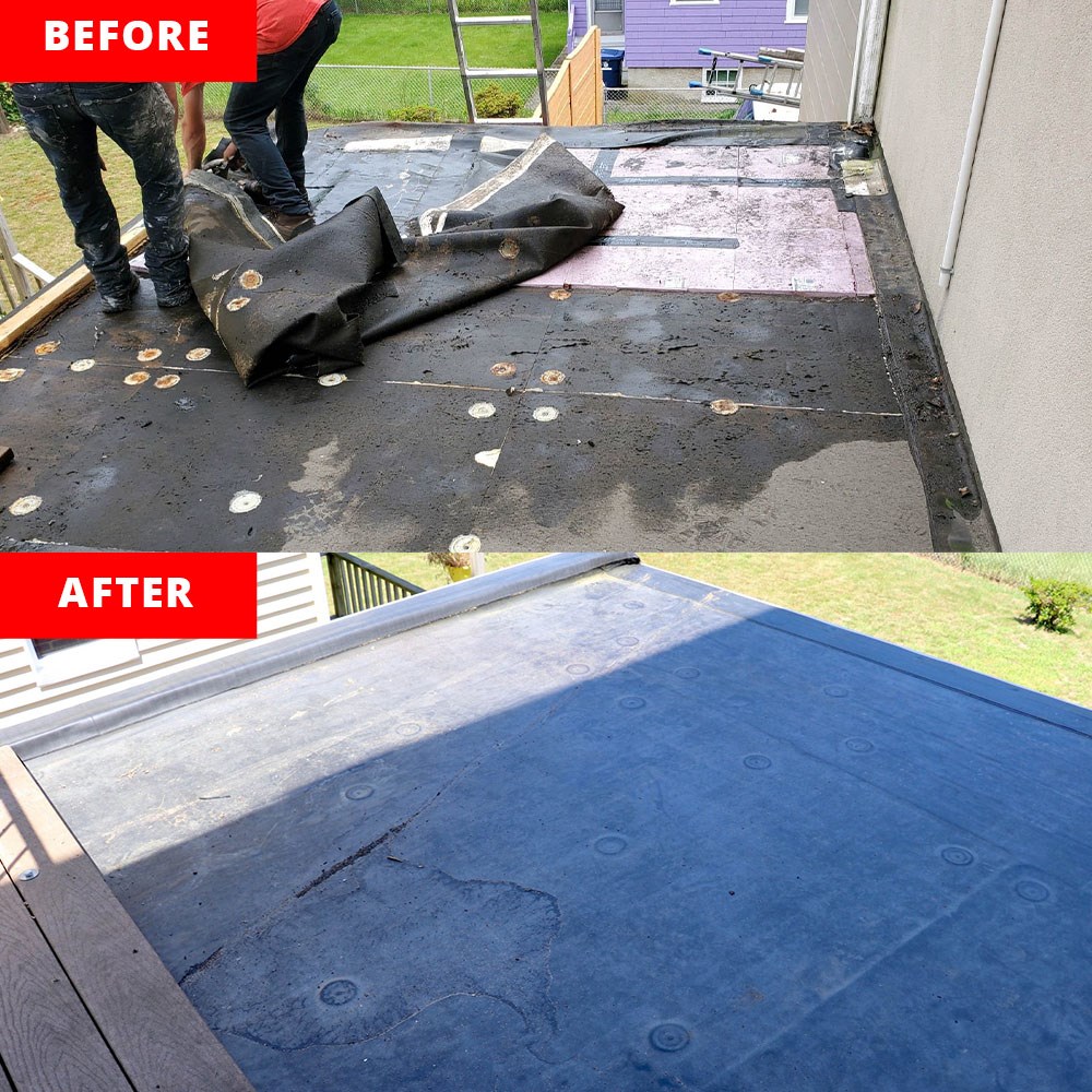commercial roof repair completed by our roofers on the east coast