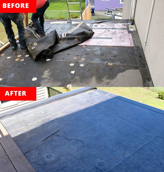 commercial roof repair completed by our roofers on the east coast