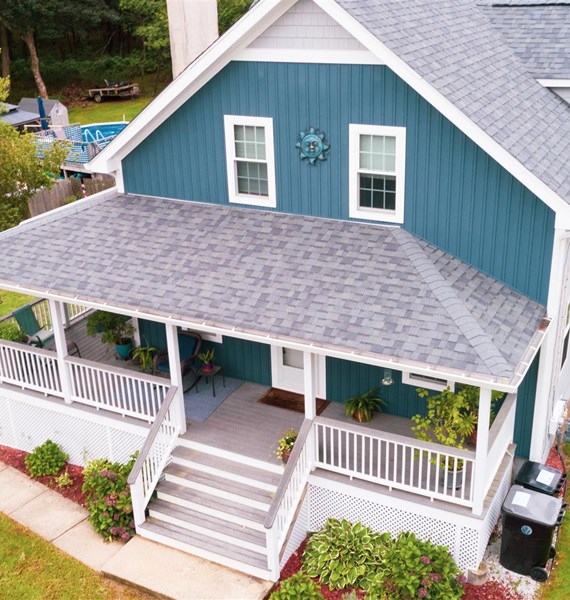 asphalt porch roof installation