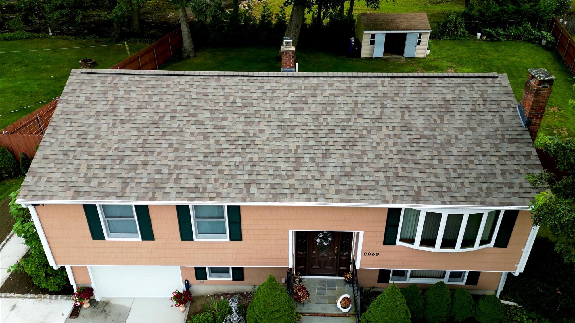 Fall River MA Multicolored shingle roof replacement