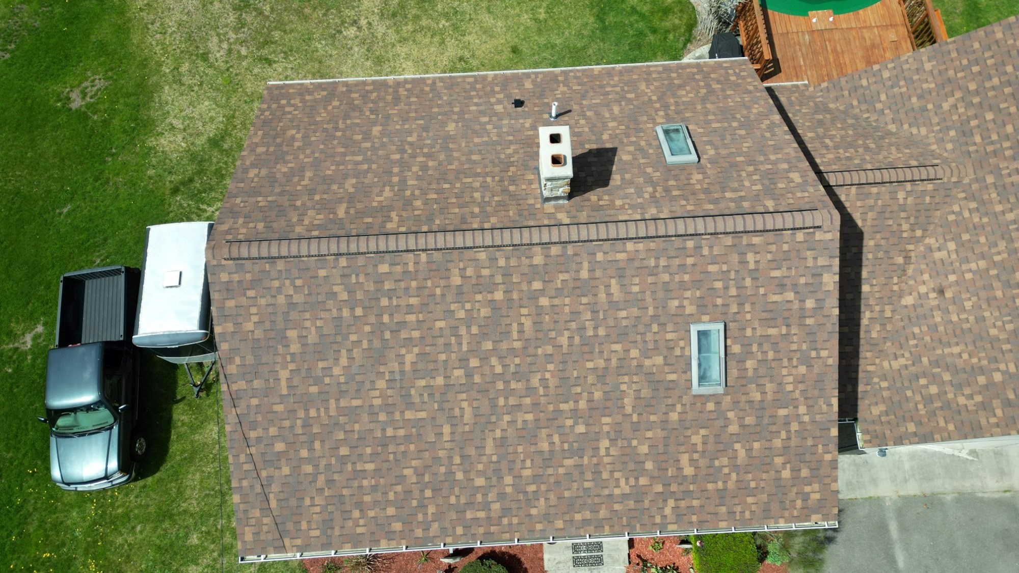 asphalt shingles installed in a roof
