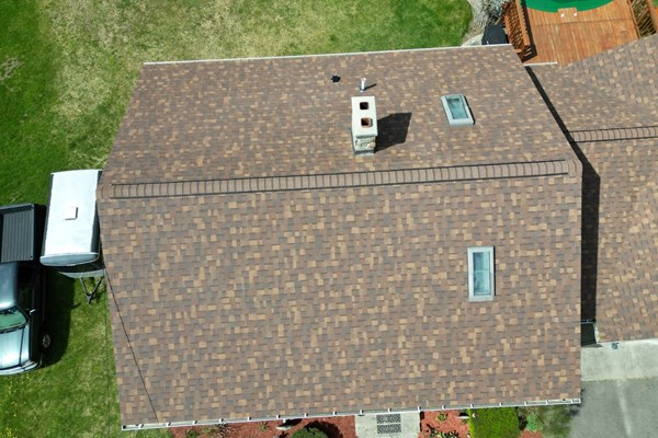 asphalt shingles installed in a roof