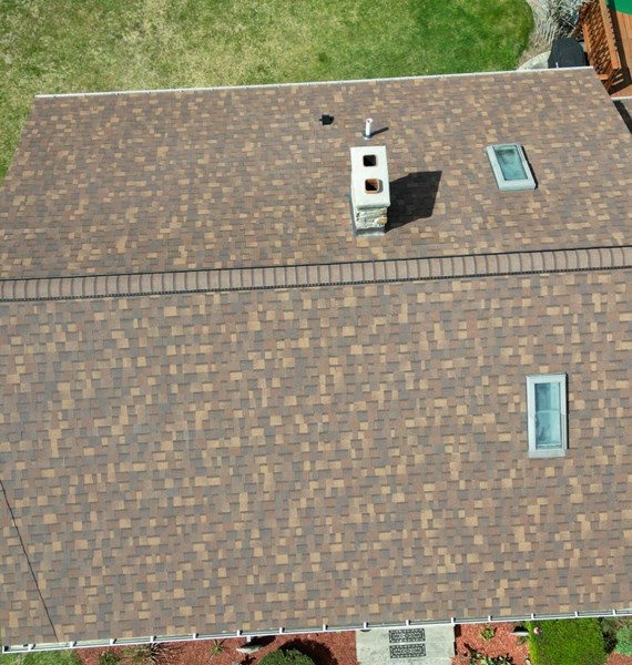 asphalt shingles installed in a roof