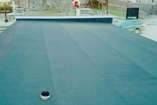 green flat roof replacement