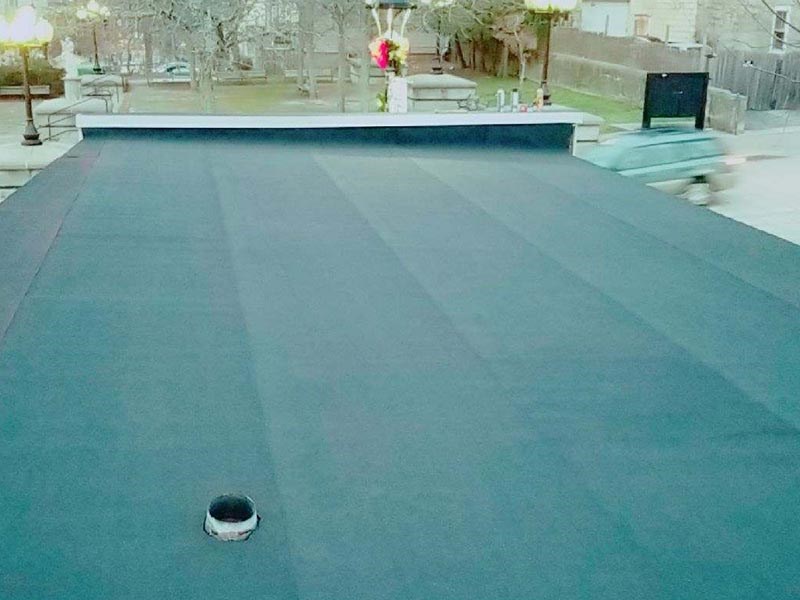 green flat roof replacement
