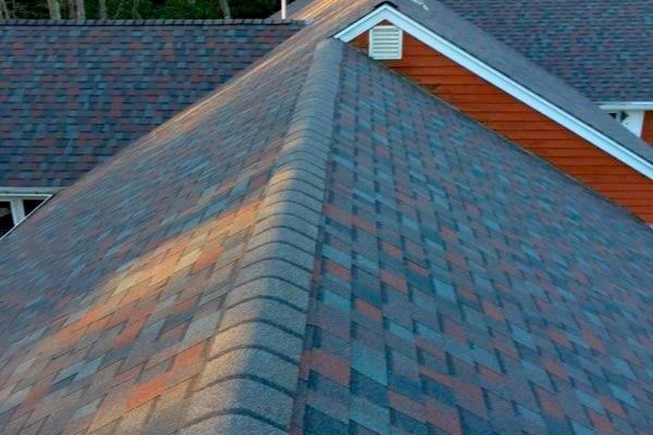 multi colored roof replacement project