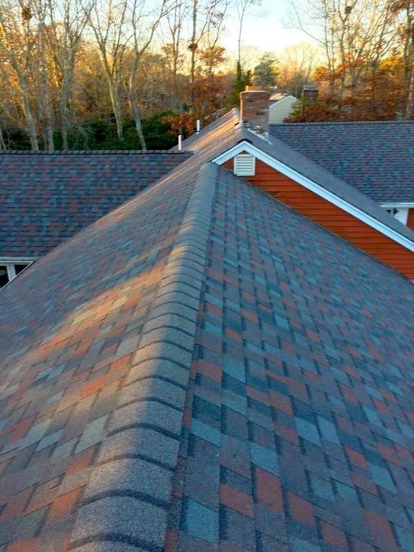 multi colored roof replacement project