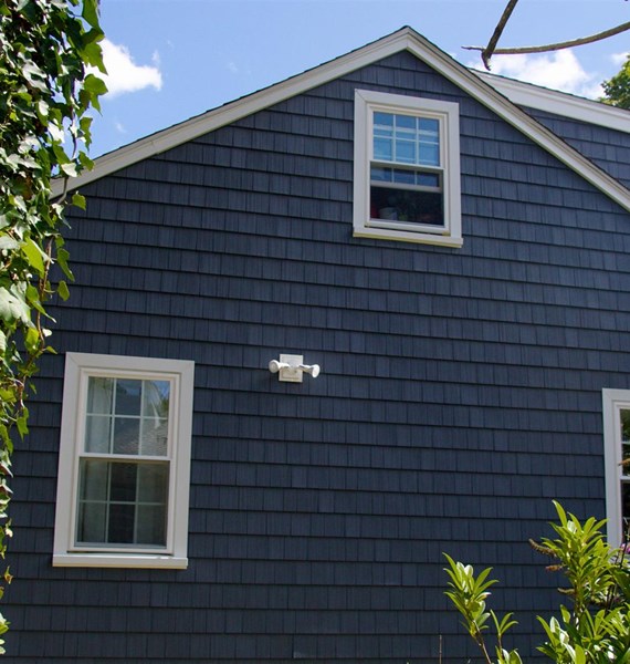 Dartmouth Blue Wood Siding Replacement