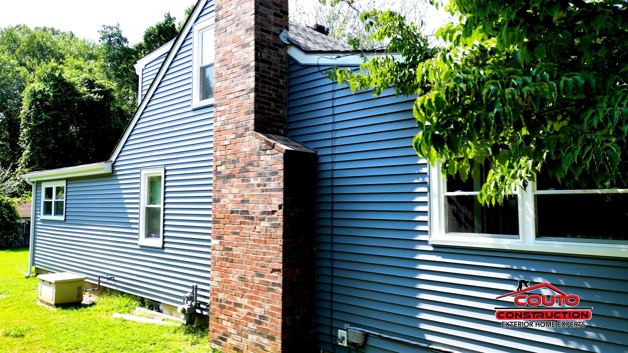 Blue Fiber Cement Siding Replacement in Westport