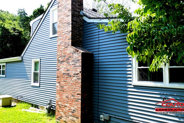 Blue Fiber Cement Siding Replacement in Westport