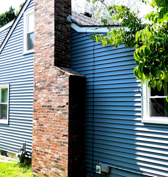 Blue Fiber Cement Siding Replacement in Westport