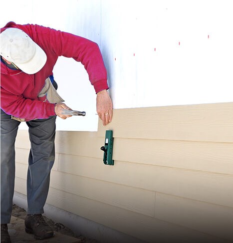 New siding installation