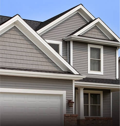 Professionally repaired siding