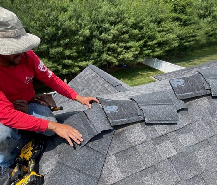 Minor roof damage repair